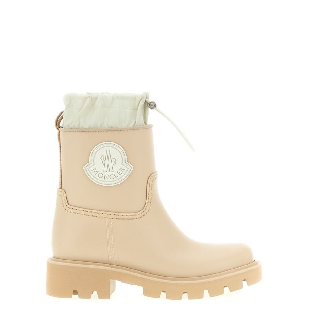 Moncler Beige Pvc Ankle Women's Boots